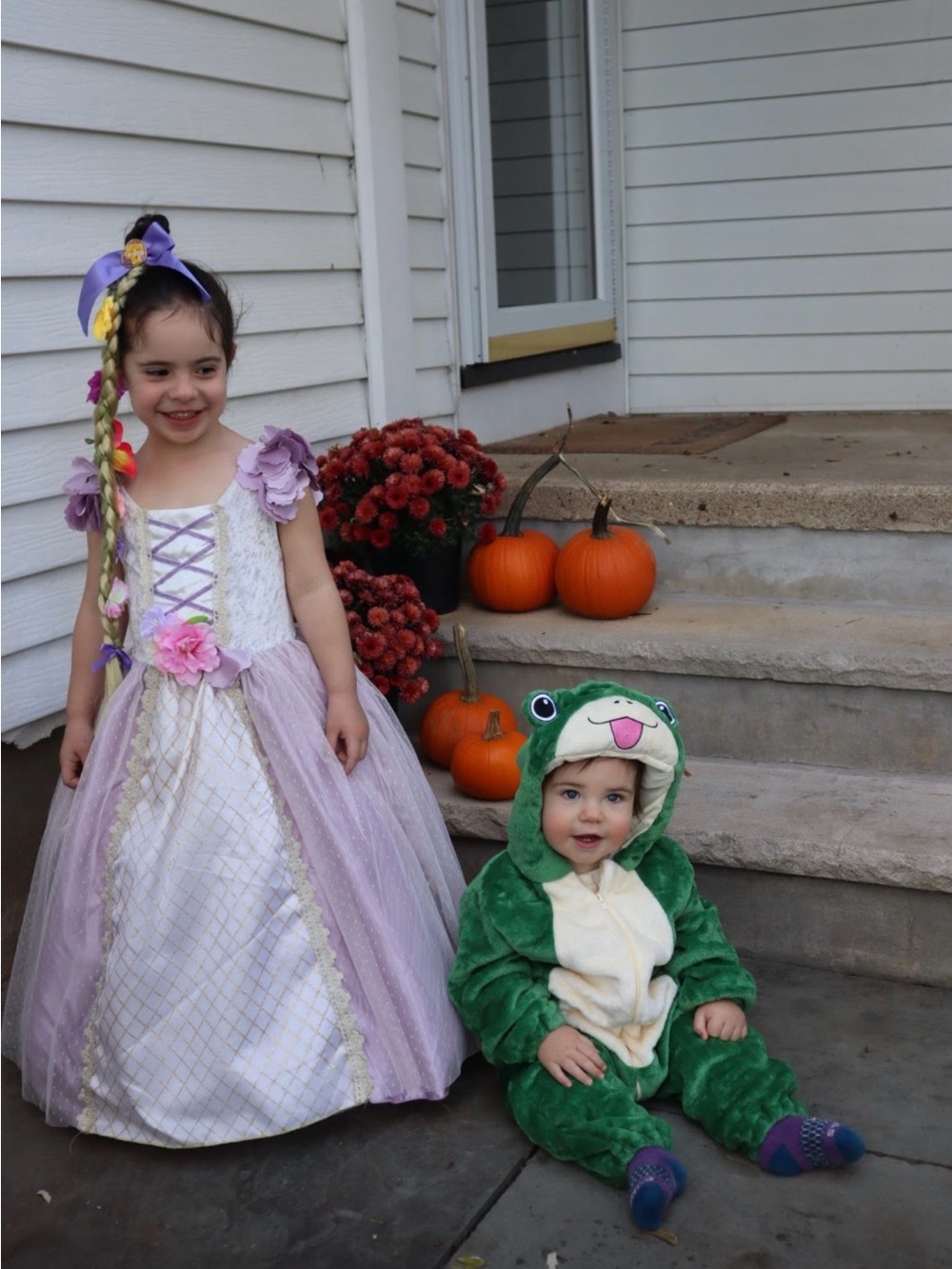 Rapunzel Inspired Kids Costume Dress